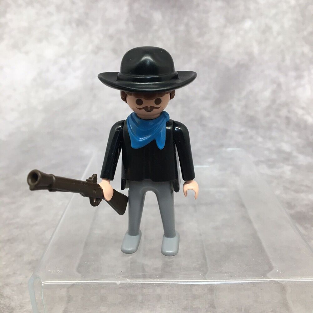 Playmobil Western Cowboy w/Black Hat & Gun
